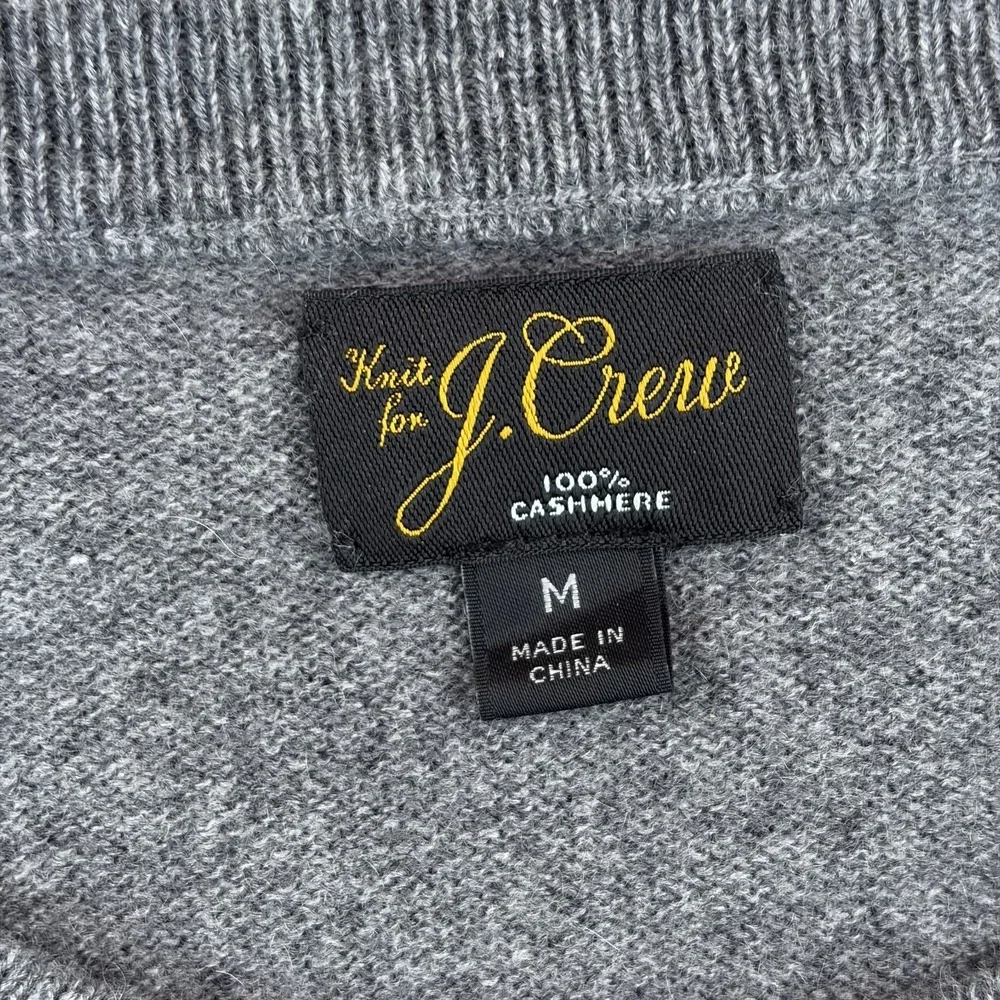 J. CREW Cashmere Crewneck Sweater in Heather Pyrite Men Medium NWOT‎ $158 BE895